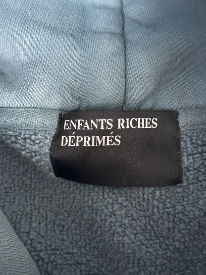 Enfants Riches Deprimes Faded Blue & Black School-Days Graphic Hoodie