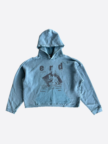 Enfants Riches Deprimes Faded Blue & Black School-Days Graphic Hoodie