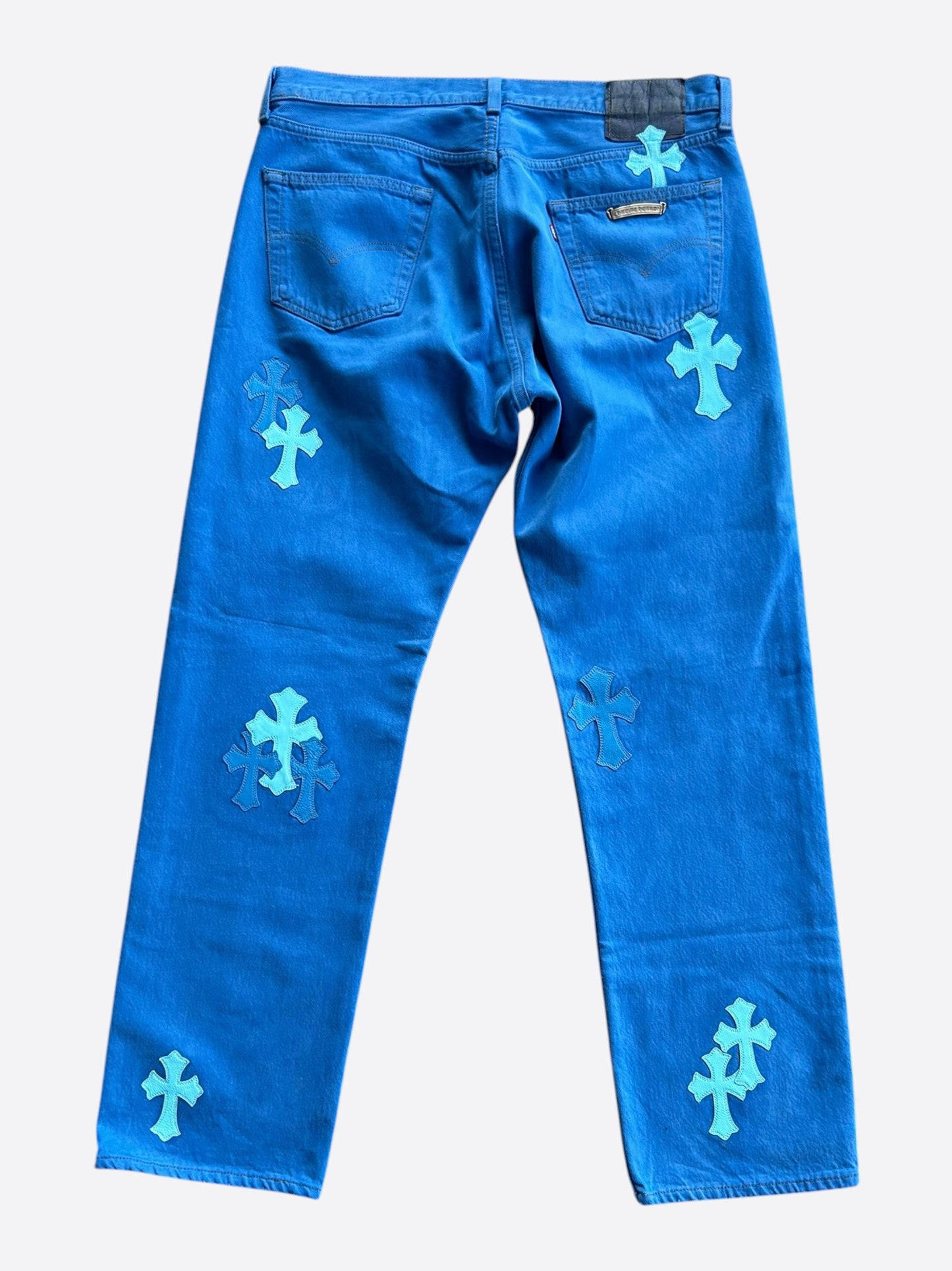Chrome Hearts Levis Blue Dyed Cross Patch Jeans