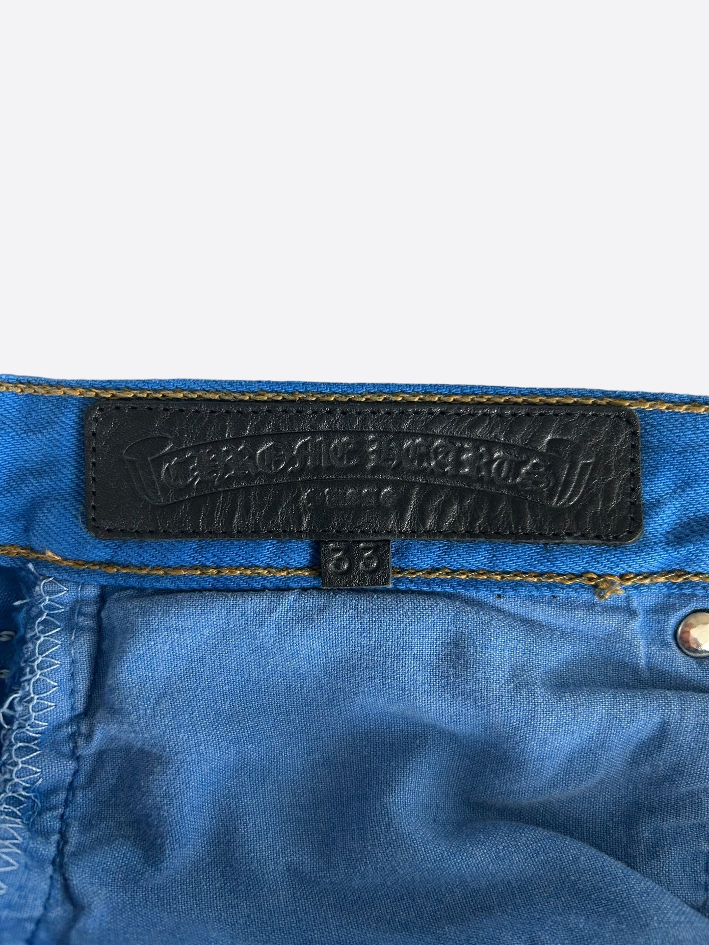 Chrome Hearts Levis Blue Dyed Cross Patch Jeans