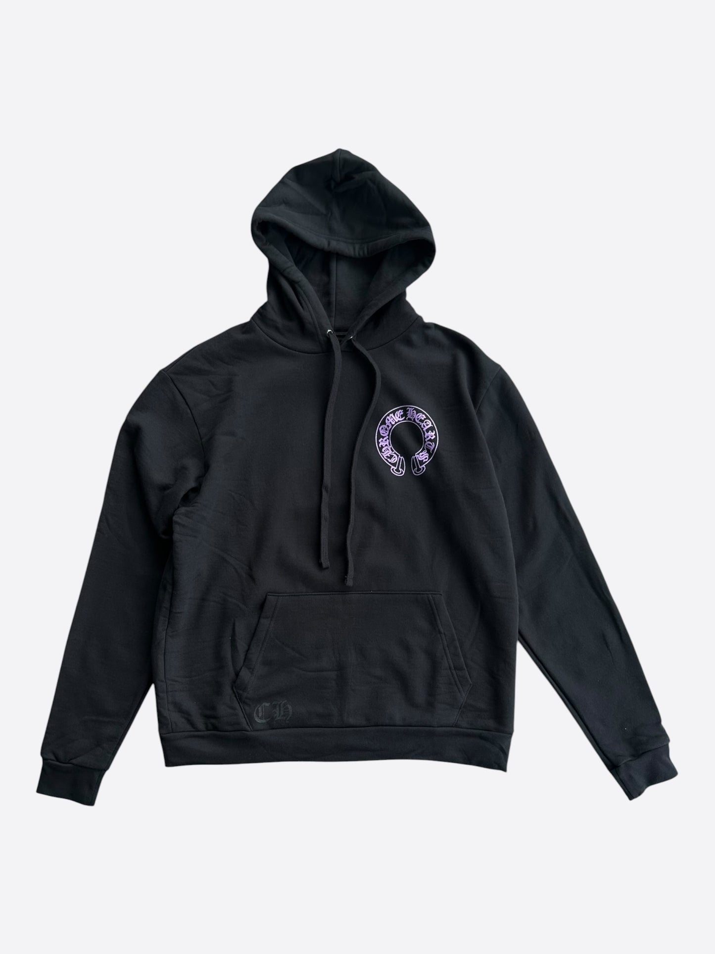 Chrome Hearts Black & Purple Friends & Family Glitter Floral Logo Hoodie