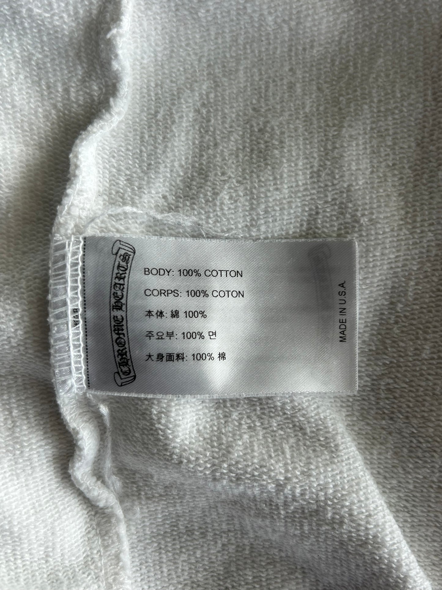 Chrome Hearts White & Black Cross Jacquard Horseshoe Logo Zip Up Hoodie