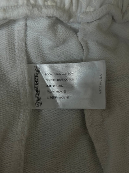 Chrome Hearts White & Black Horseshoe Logo Cross Jacquard Sweatpants