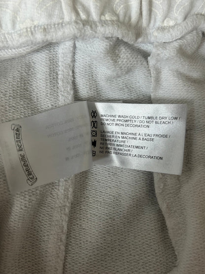 Chrome Hearts White & Black Horseshoe Logo Cross Jacquard Sweatpants