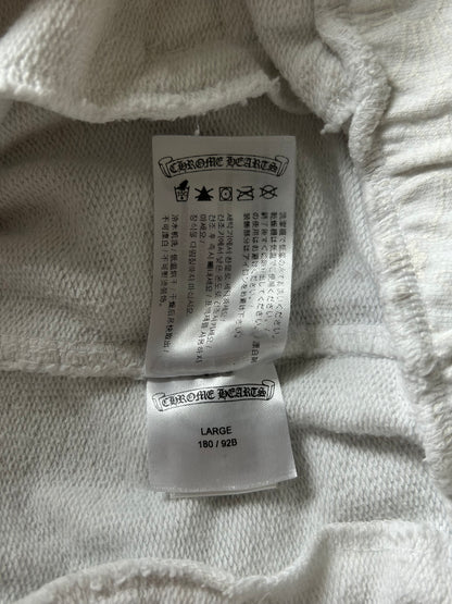 Chrome Hearts White & Black Horseshoe Logo Cross Jacquard Sweatpants