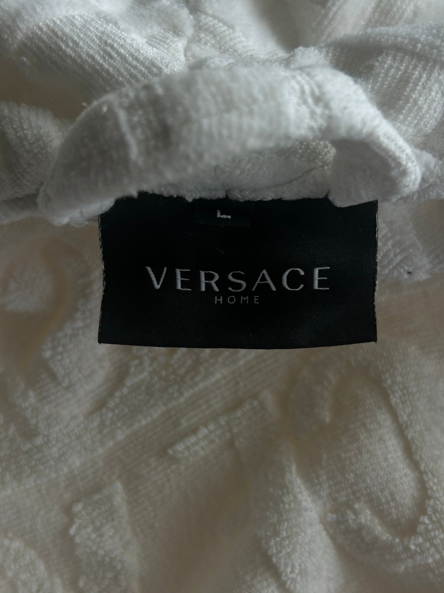 Versace White Baroque Men's Bathrobe
