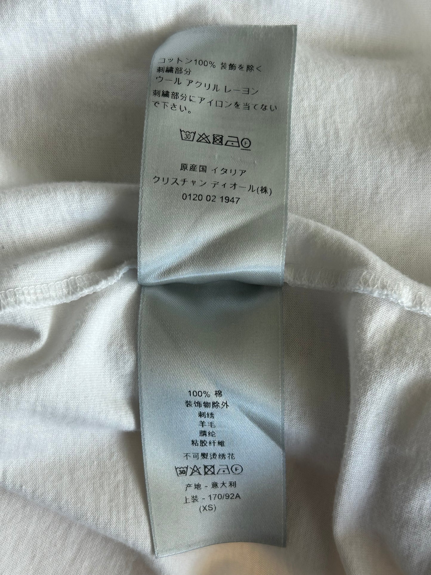 Dior White & Grey Atelier Embroidered Logo T-Shirt