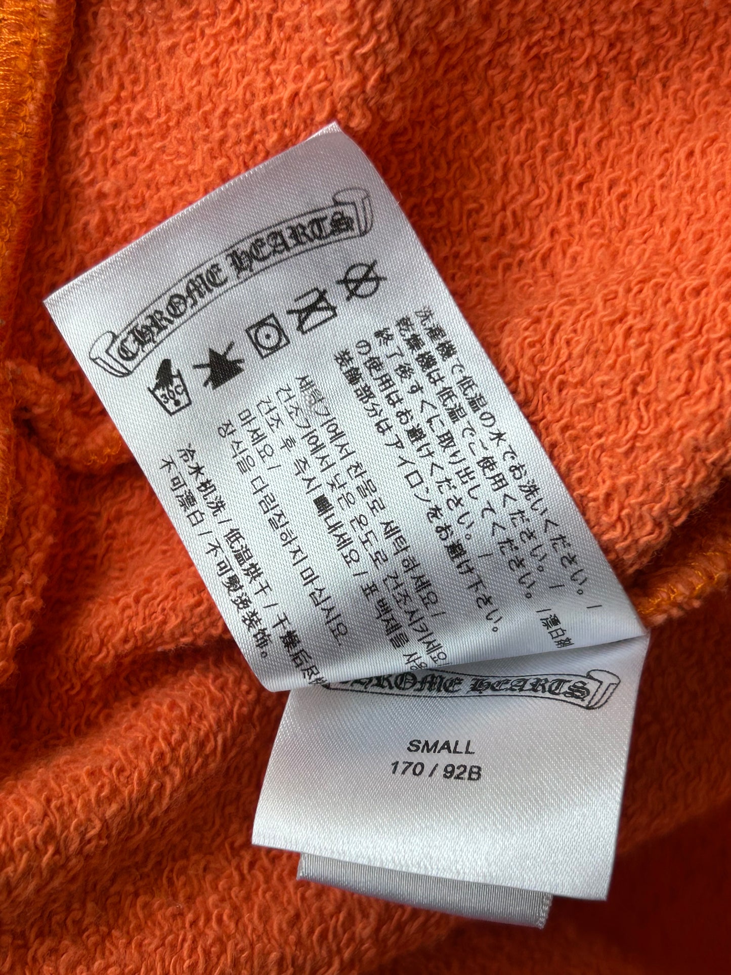 Chrome Hearts Orange & Black Dagger Logo Sweater