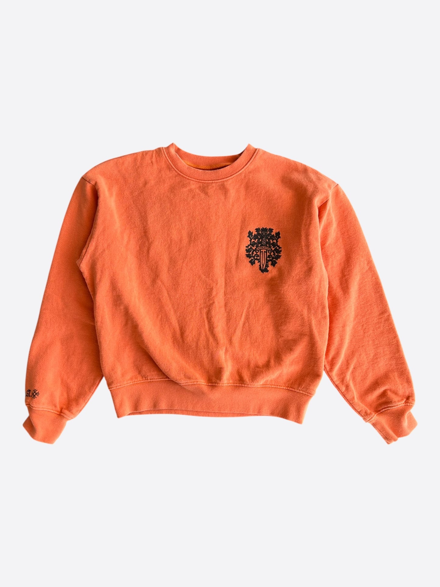 Chrome Hearts Orange & Black Dagger Logo Sweater