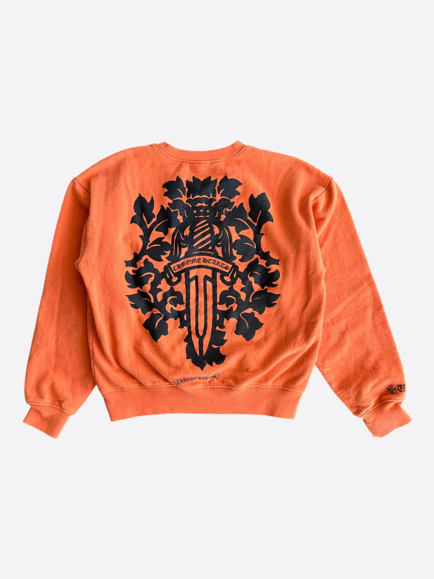 Chrome Hearts Orange & Black Dagger Logo Sweater