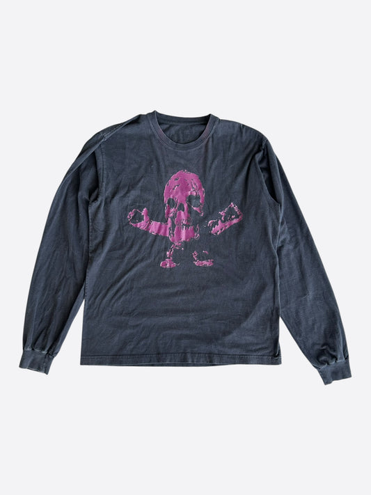 Chrome Hearts Black & Pink Foti Graphic Longsleeve T-Shirt