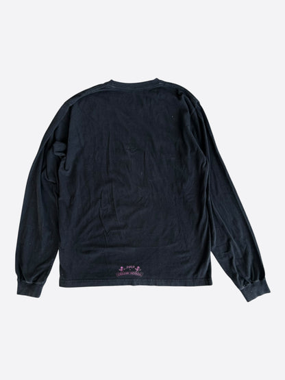 Chrome Hearts Black & Pink Foti Graphic Longsleeve T-Shirt