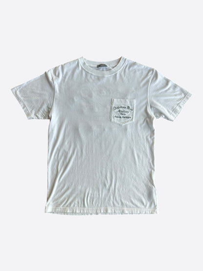 Dior White & Grey Atelier Embroidered Logo T-Shirt