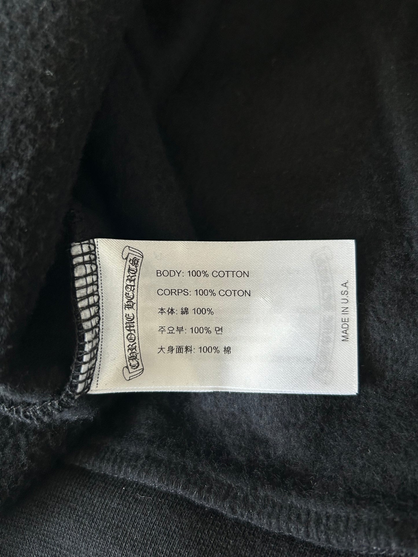Chrome Hearts Black & White Horseshoe Logo Sweater