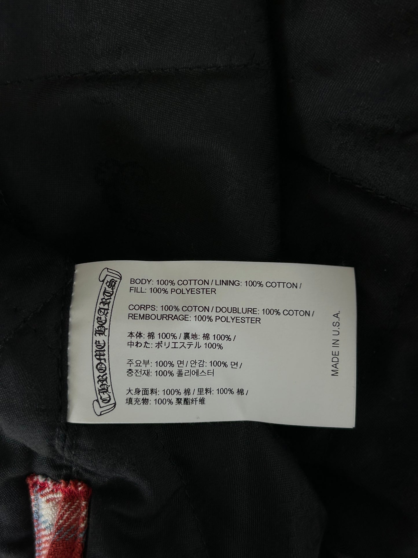 Chrome Hearts Red Checkered Padded Flannel Jacket