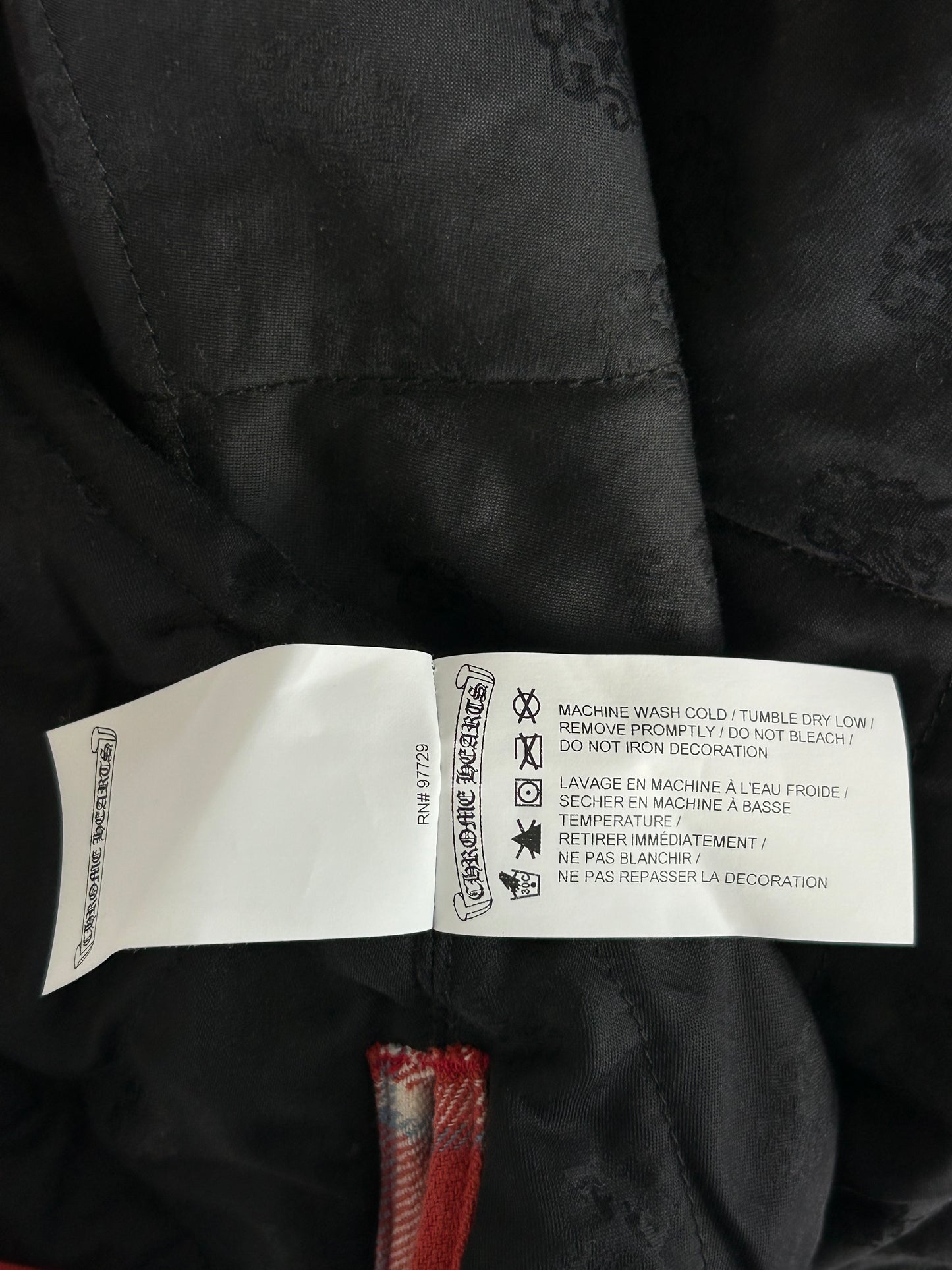 Chrome Hearts Red Checkered Padded Flannel Jacket
