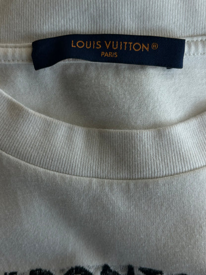 Louis Vuitton White Rue Du Pont Neuf Graphic Intarsia T-Shirt