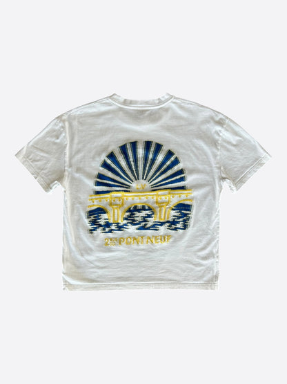 Louis Vuitton White Rue Du Pont Neuf Graphic Intarsia T-Shirt