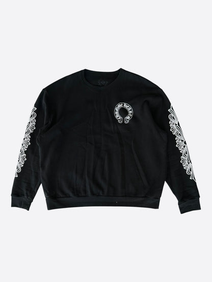 Chrome Hearts Black & White Horseshoe Logo Sweater