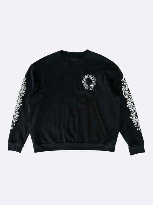 Chrome Hearts Black & White Horseshoe Logo Sweater