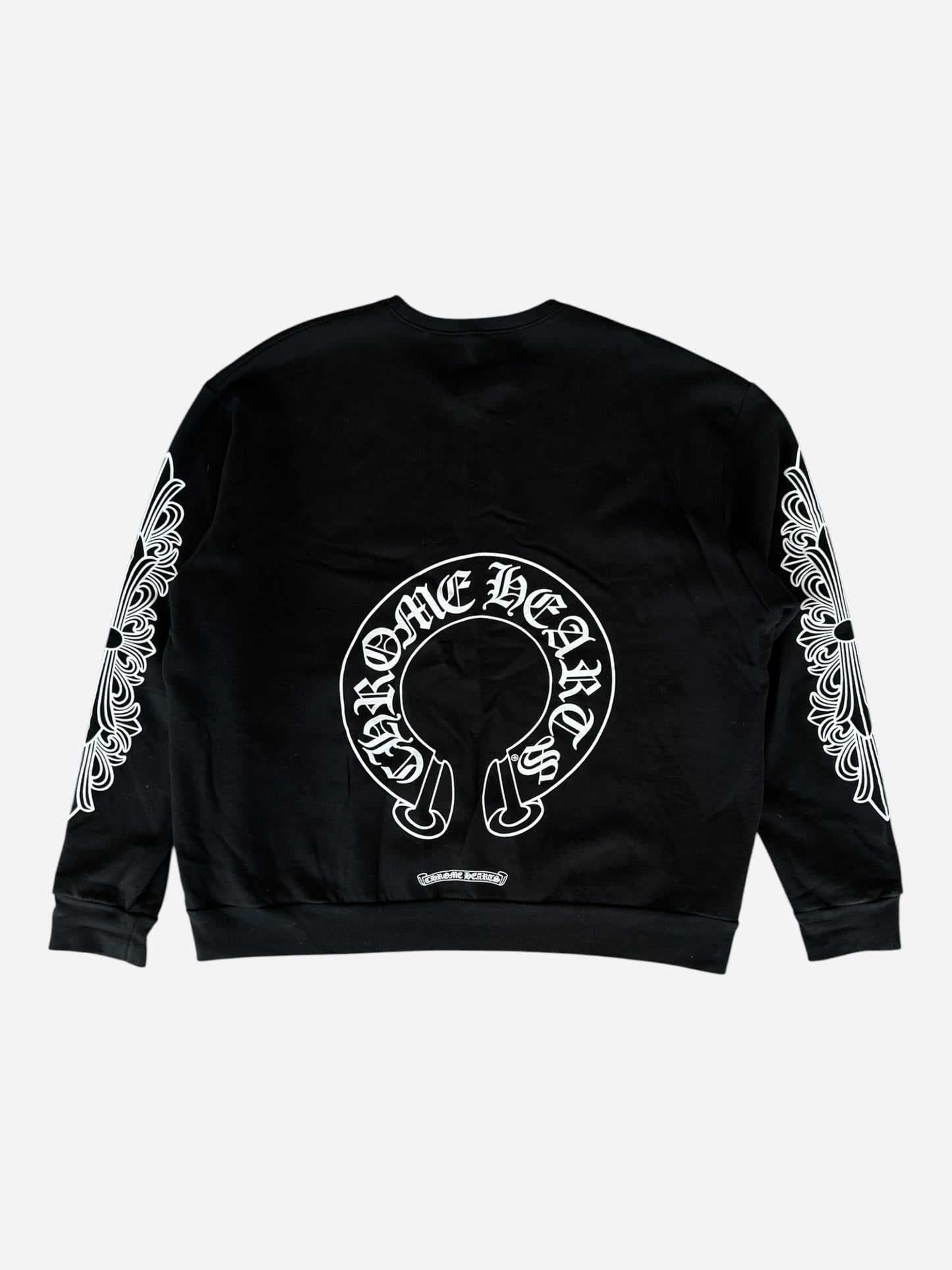Chrome Hearts Black & White Horseshoe Logo Sweater