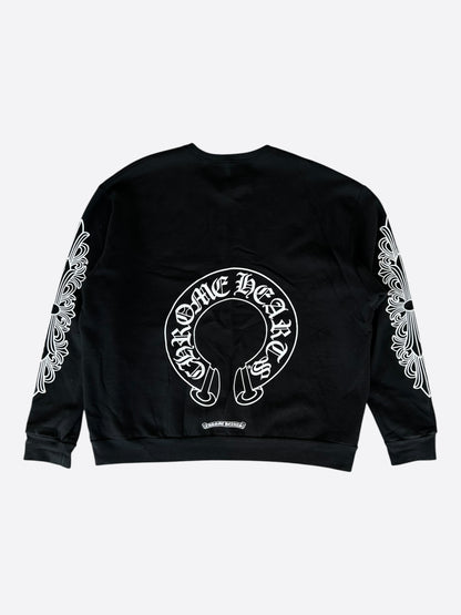 Chrome Hearts Black & White Horseshoe Logo Sweater