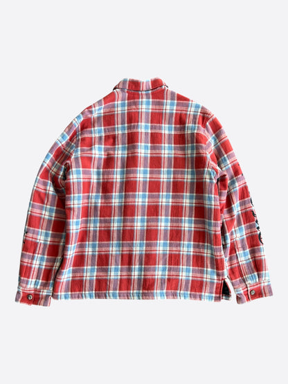Chrome Hearts Red Checkered Padded Flannel Jacket