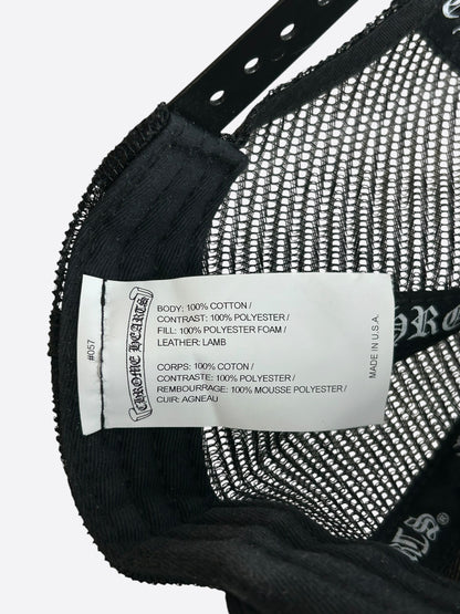Chrome Hearts Black & White Triple Cross Patch Trucker Hat