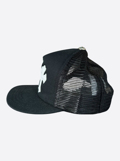 Chrome Hearts Black & White Triple Cross Patch Trucker Hat