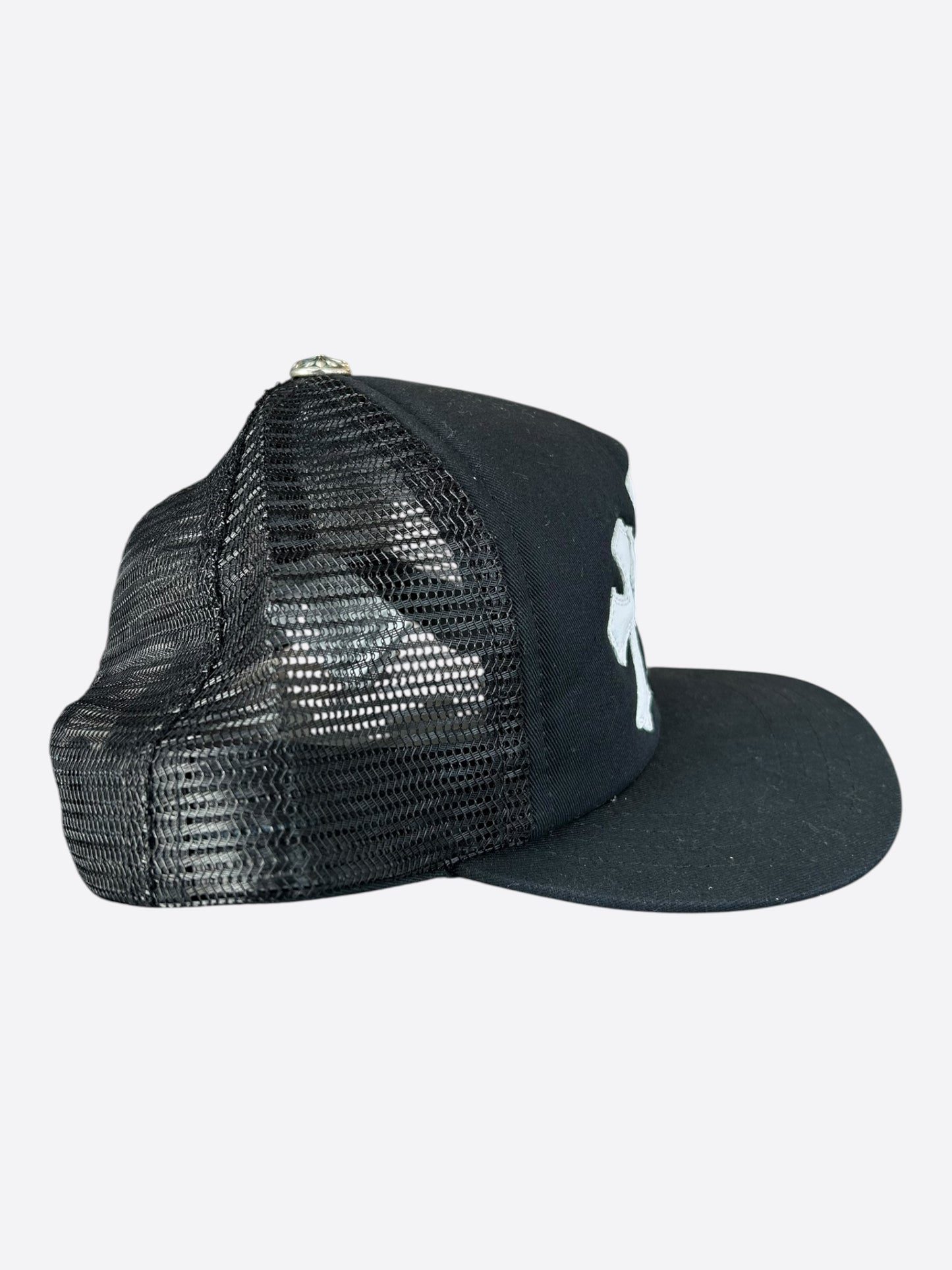 Chrome Hearts Black & White Triple Cross Patch Trucker Hat