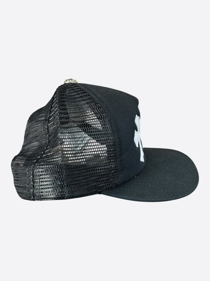 Chrome Hearts Black & White Triple Cross Patch Trucker Hat