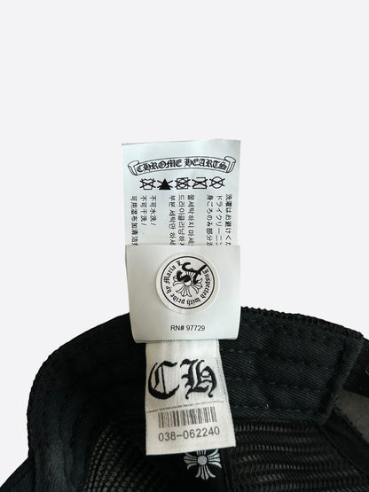 Chrome Hearts Black & White Triple Cross Patch Trucker Hat