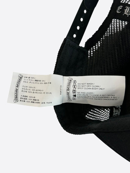 Chrome Hearts Black & White Triple Cross Patch Trucker Hat
