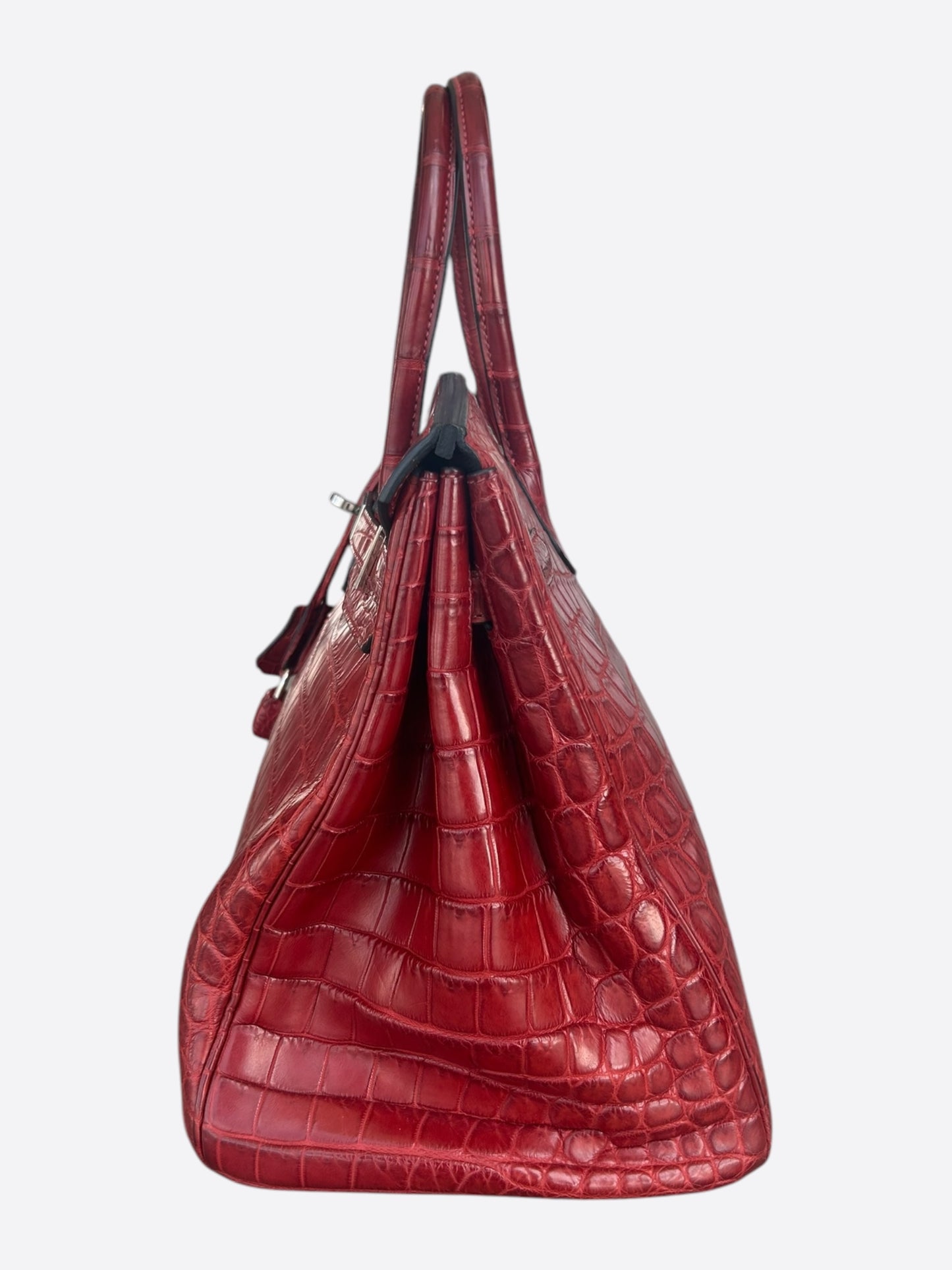 Hermes Rouge Crocodile Birkin 35