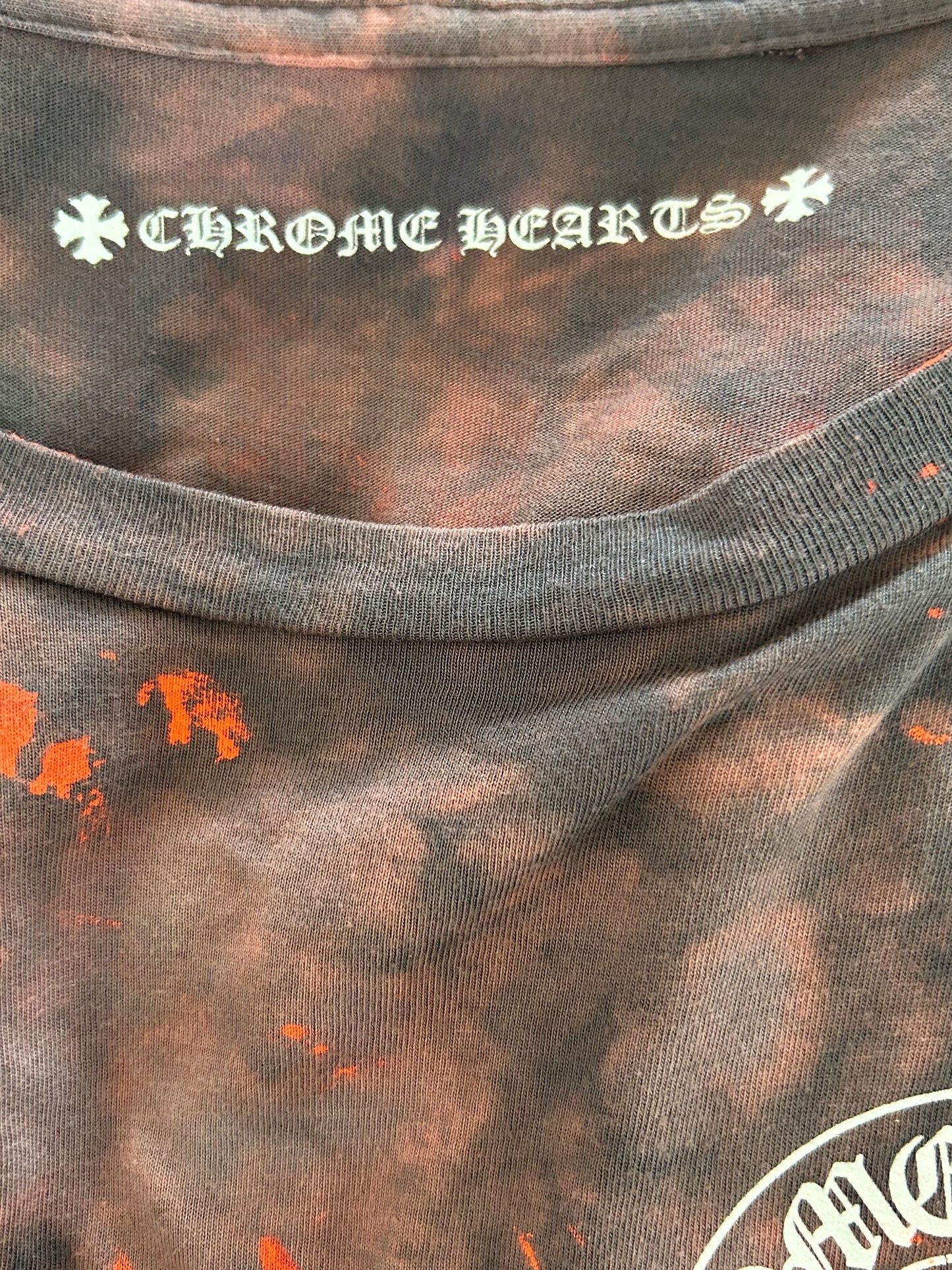 Chrome Hearts CVTVLIST Multicolor Tie-Dye T-Bar Logo T-Shirt