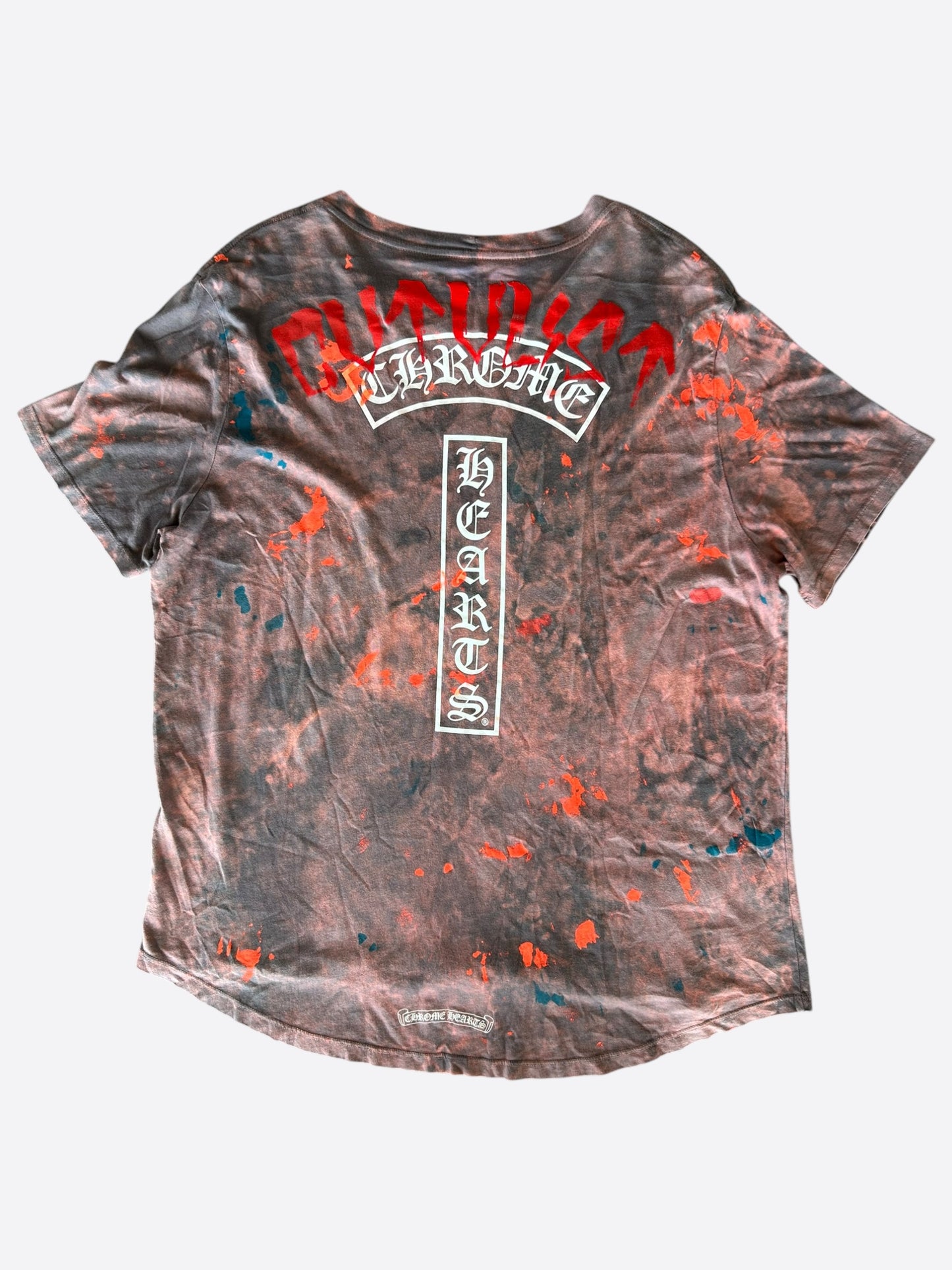 Chrome Hearts CVTVLIST Multicolor Tie-Dye T-Bar Logo T-Shirt