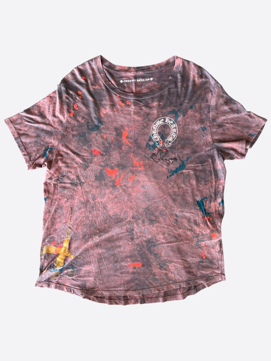 Chrome Hearts CVTVLIST Multicolor Tie-Dye T-Bar Logo T-Shirt