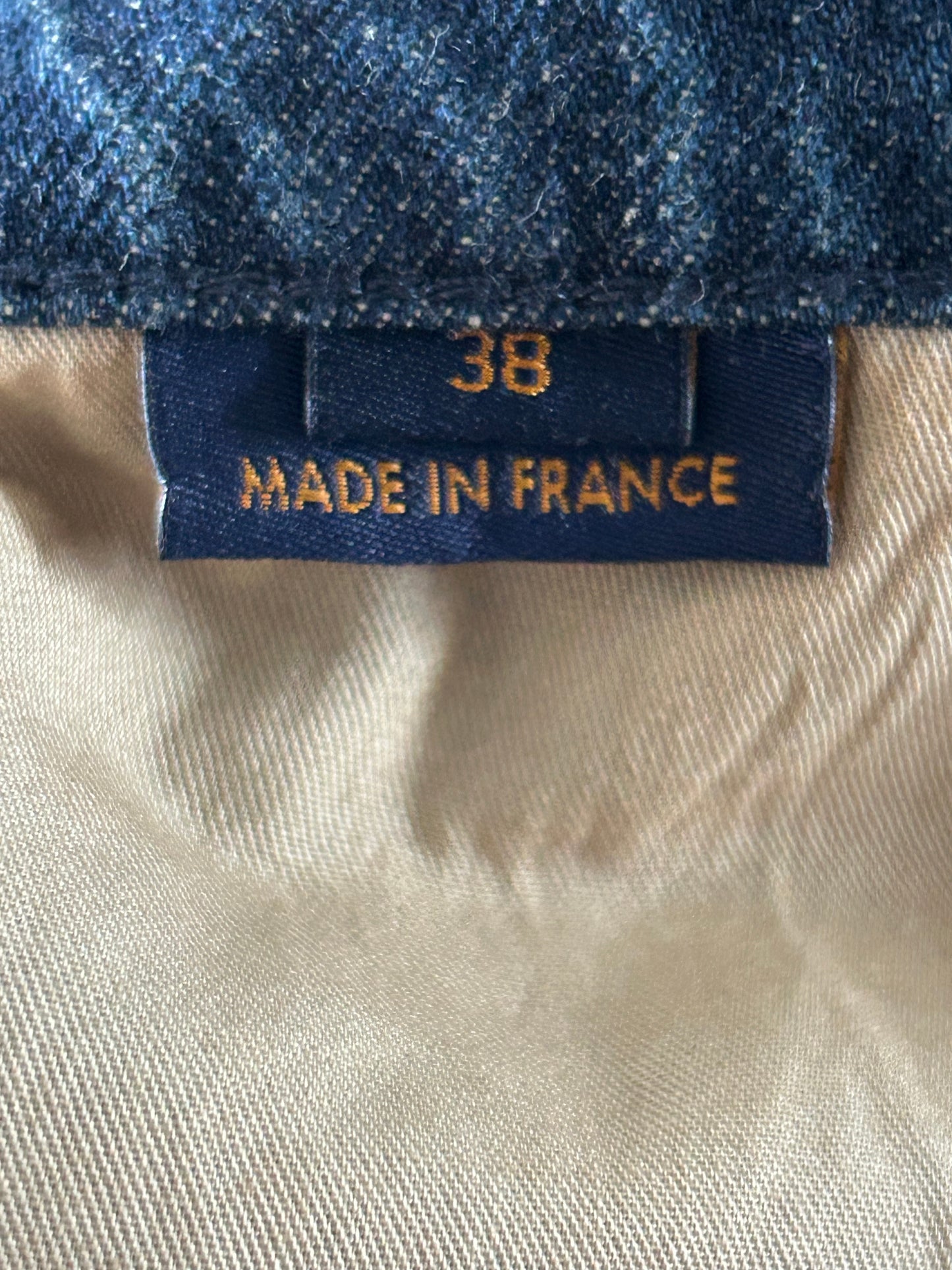 Louis Vuitton Blue Monogram Carpenter Denim Shorts