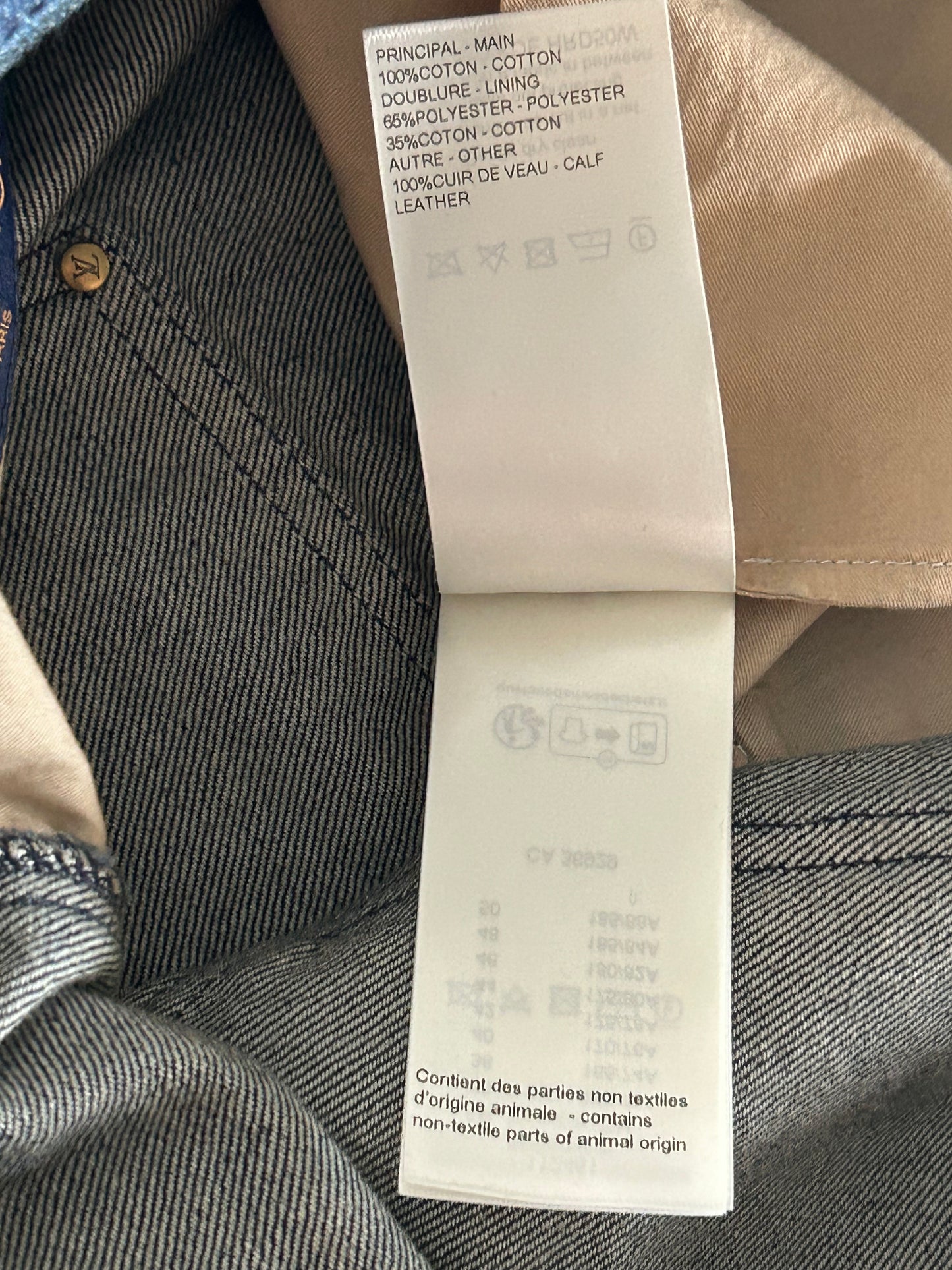 Louis Vuitton Blue Monogram Carpenter Denim Shorts