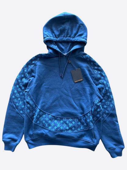 Louis Vuitton Blue Monogram Circle Cut Hoodie
