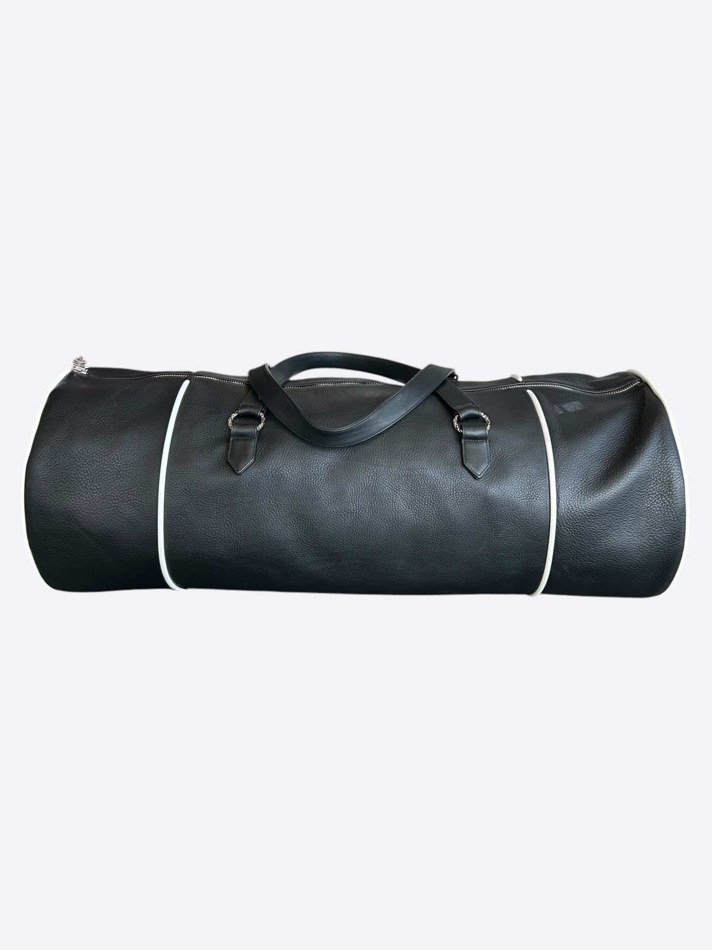 Chrome Hearts Black White & Green Triple Cross Leather Duffel Bag