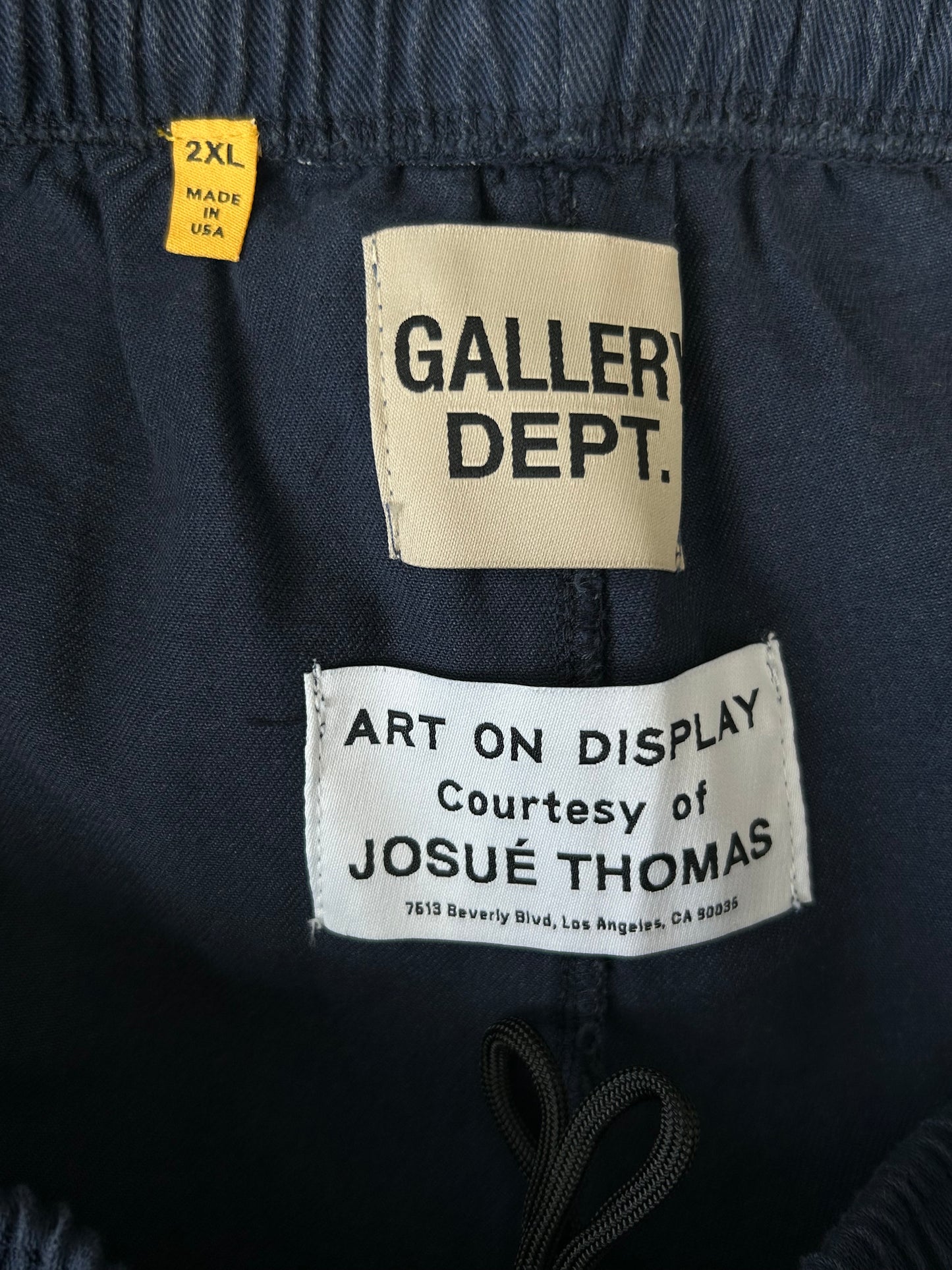Gallery Dept Navy & Yellow Logo Zuma Shorts