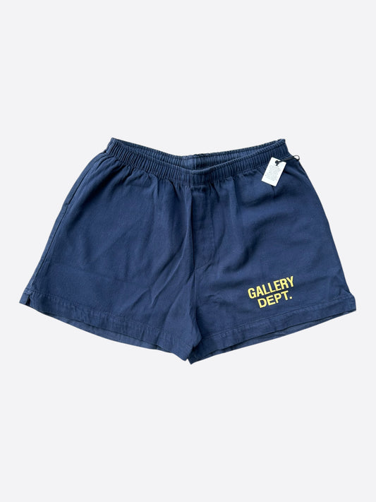 Gallery Dept Navy & Yellow Logo Zuma Shorts
