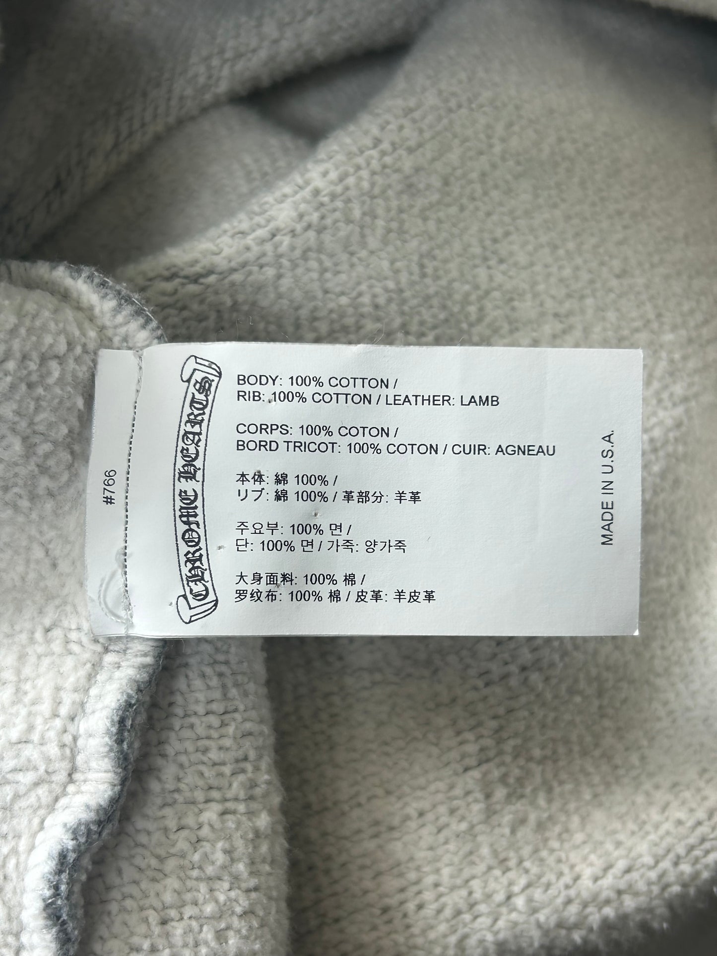 Chrome Hearts Grey & Black Triple Cross Quarter Zip Sweater
