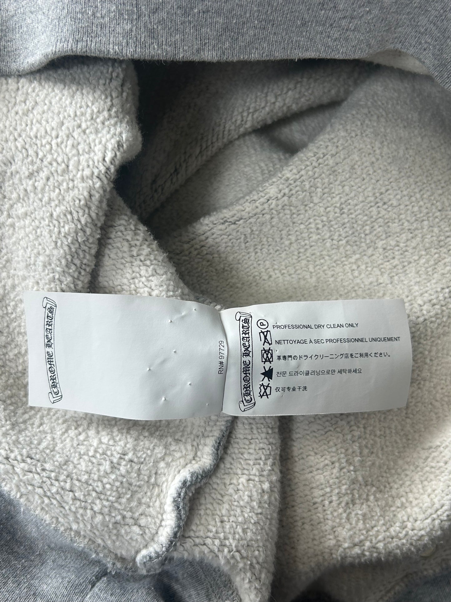 Chrome Hearts Grey & Black Triple Cross Quarter Zip Sweater