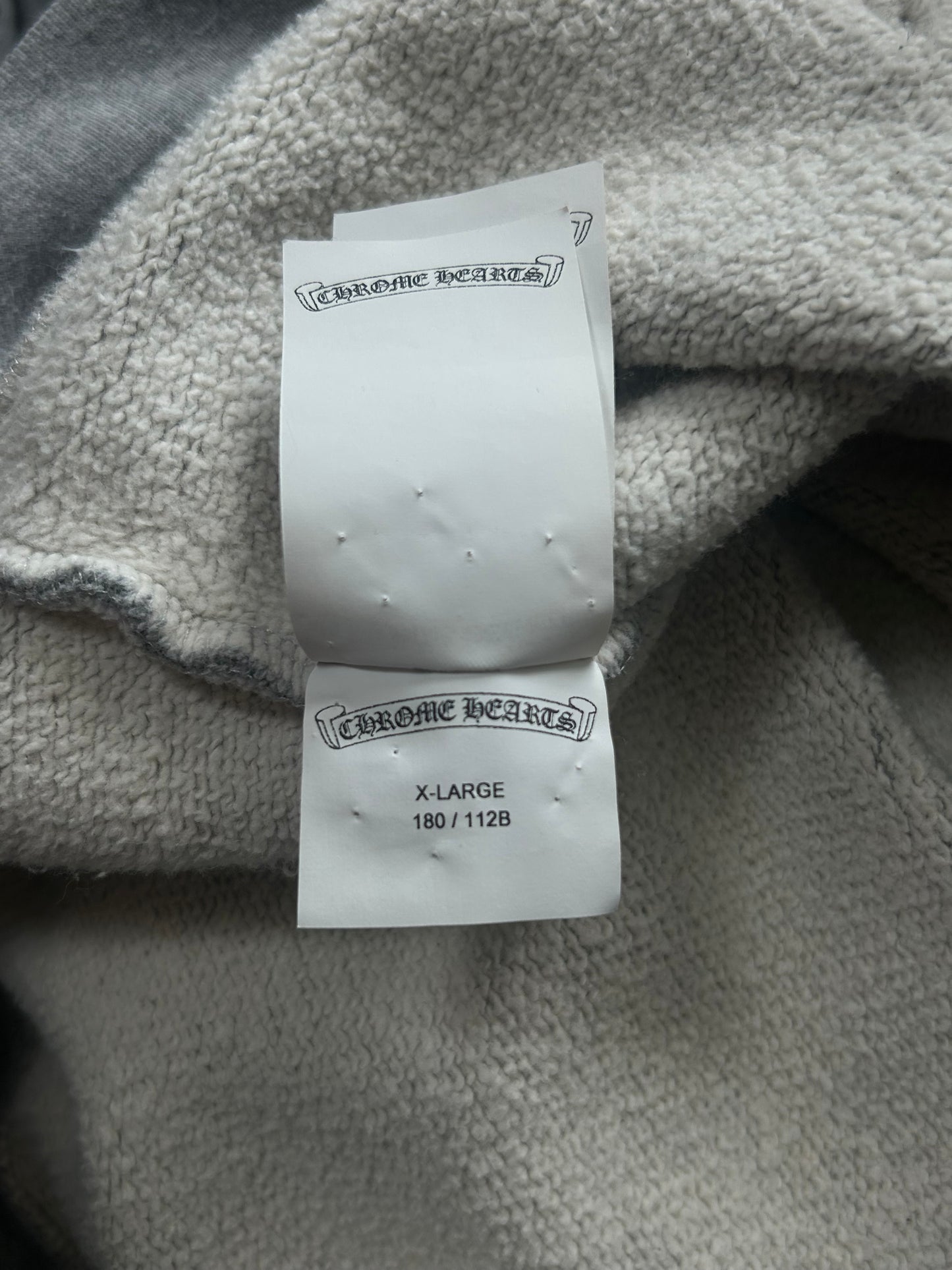 Chrome Hearts Grey & Black Triple Cross Quarter Zip Sweater