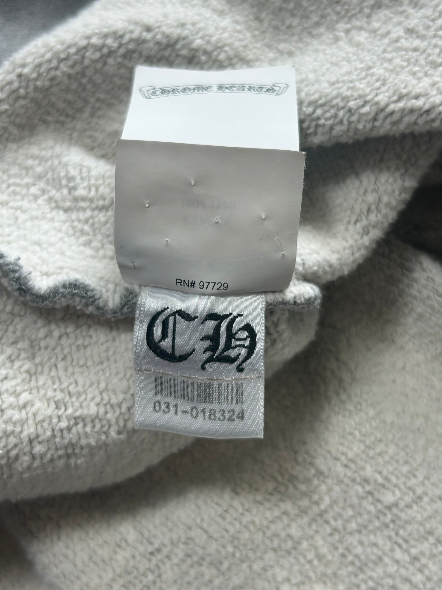 Chrome Hearts Grey & Black Triple Cross Quarter Zip Sweater
