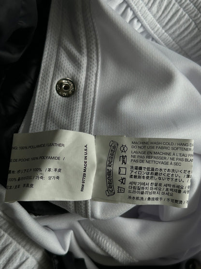 Chrome Hearts White & Black Snap Button Tearaway Track Pants