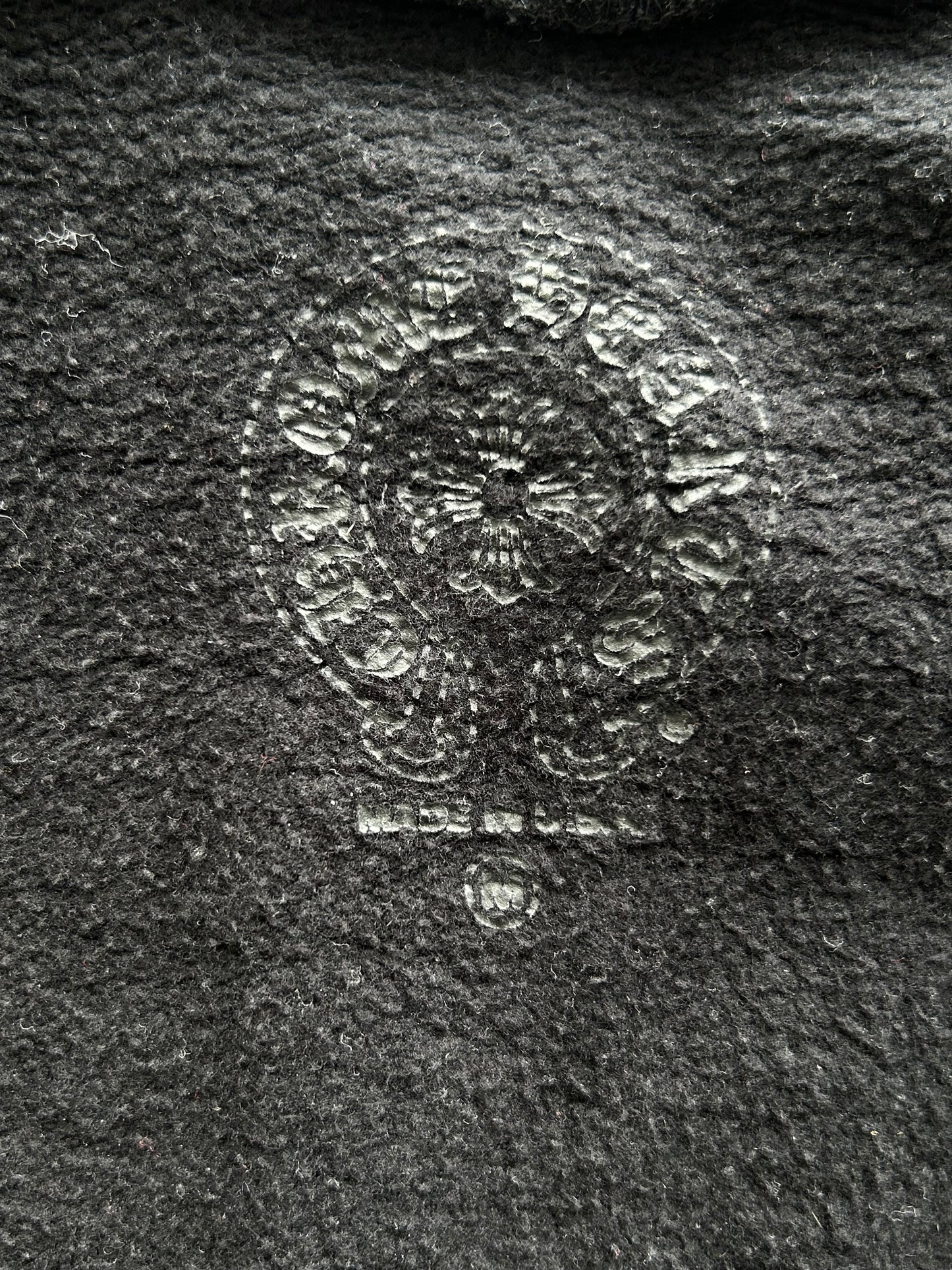 Chrome Hearts Black & White T-Bar Logo Zip Up Hoodie