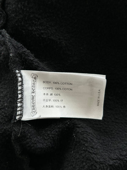 Chrome Hearts Black & White T-Bar Logo Zip Up Hoodie